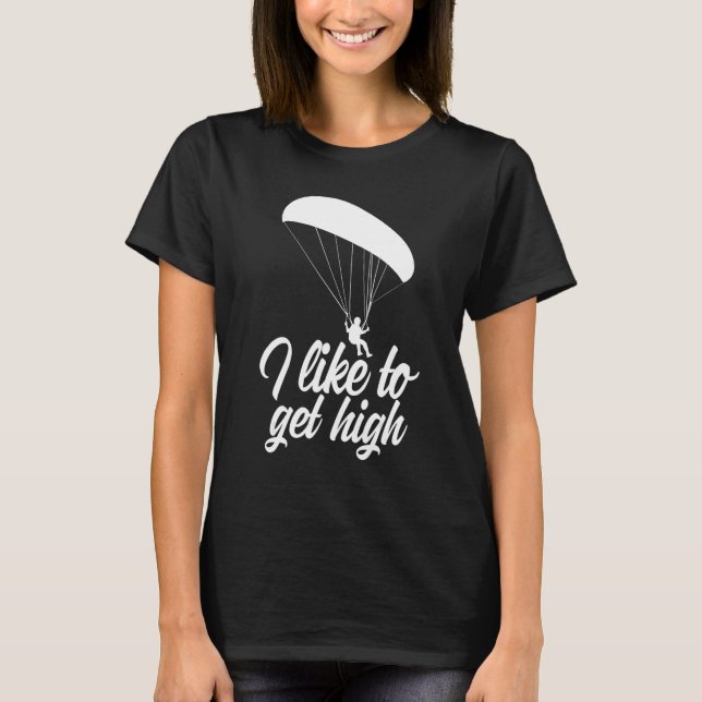 I Like To Get High Retro  Men Paraglider Adventure T-Shirt (Front)