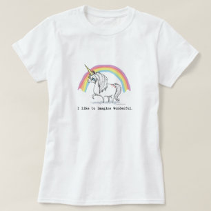 I Like to Imagine Wonderful Unicorn Women's T-Shirt