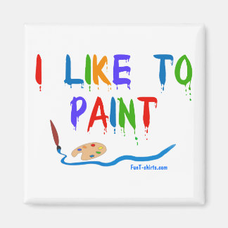 I like to paint - magnet