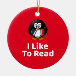 I Like To Read Ceramic Tree Decoration
