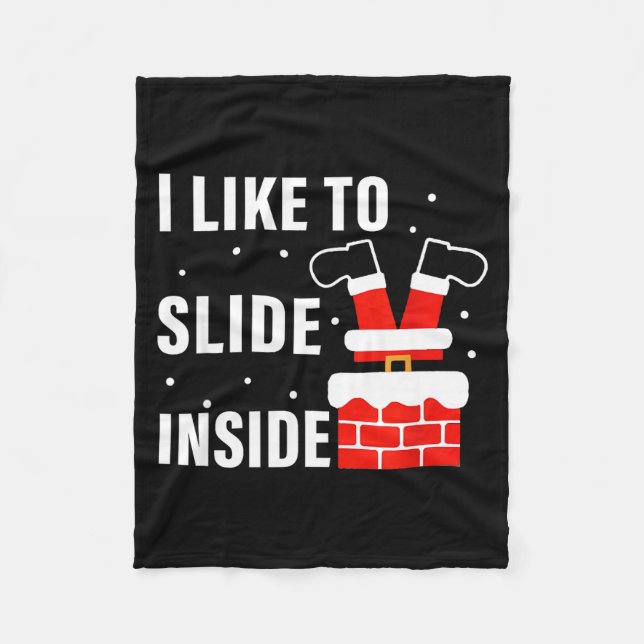I Like To Ride On Top I Like To Slide Inside Coupl Fleece Blanket (Front)