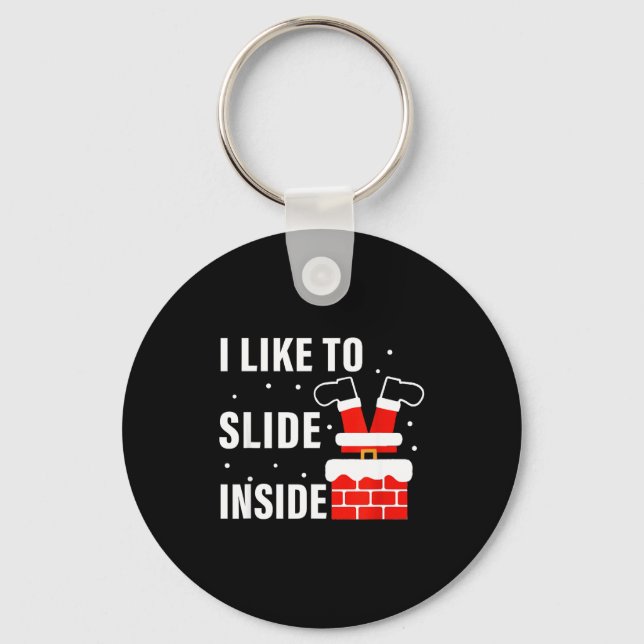 I Like To Ride On Top I Like To Slide Inside Coupl Key Ring (Front)