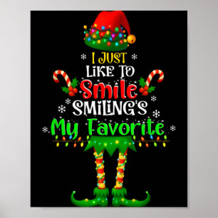 I Like to Smile Smilings My Favourite Christmas El Poster