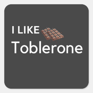 I like toblerone chocolate square sticker