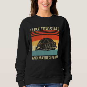I Like Tortoises And Maybe 3 People Tortoise Turtl Sweatshirt