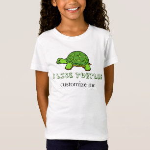 I Like Turtles Cute Custom Kids T-Shirt