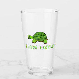 I Like Turtles Glass