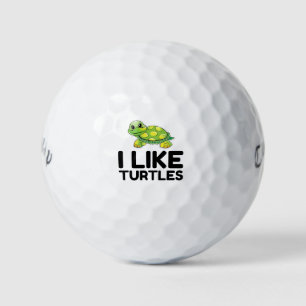 I Like Turtles Golf Balls