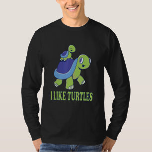 I Like Turtles Tortoise Cute Turtle Mum And Kid Tu T-Shirt