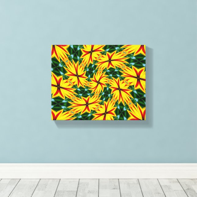I Like Unique Flowers Canvas Print (Insitu(Wood Floor))
