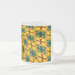 I Like Unique Flowers Frosted Glass Coffee Mug