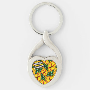 I Like Unique Flowers Key Ring
