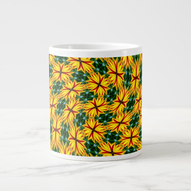 I Like Unique Flowers Large Coffee Mug (Front)