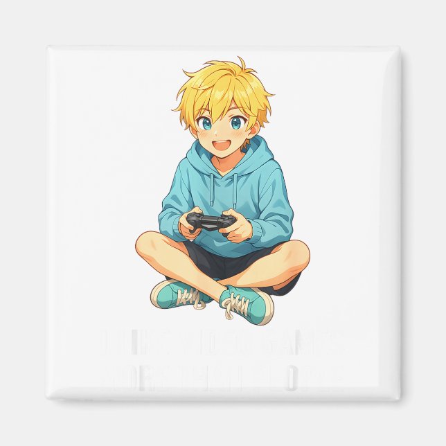 I Like Video Games More Than People Funny Gamer An Magnet (Front)