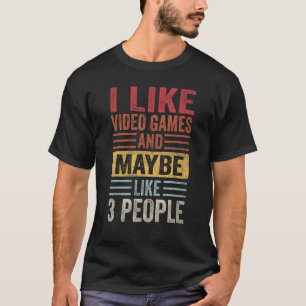 I Like Video Games Retro Vintage Video Gamer Gamin T-Shirt