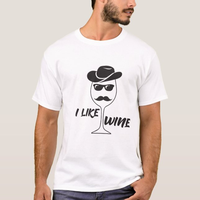 I LIKE WINE shirt (Front)