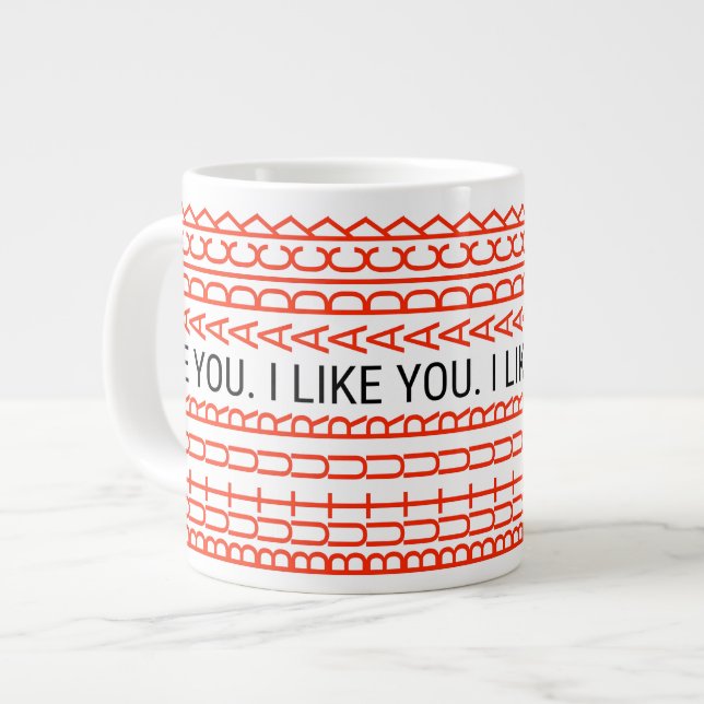 I LIKE YOU BUT Hidden Message Funny Subliminal Mug (Front Left)