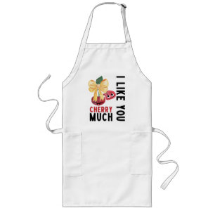 I LIKE YOU CHERRY MUCH LONG APRON