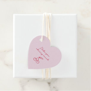 I like you cherry much Valentines Day Pink Favour Tags