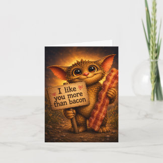 I Like You More Than Bacon Card