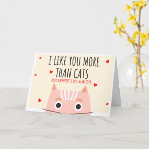 I Like you more than Cats - Valentin's Day Card