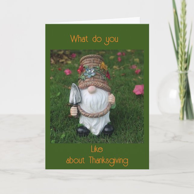 I LIKE "YOU" THE MOST AT THANKSGIVING HOLIDAY CARD (Front)