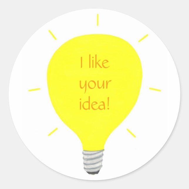 I like your idea, light bulb affirmation stickers (Front)
