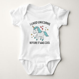 I Liked Unicorns Baby Bodysuit