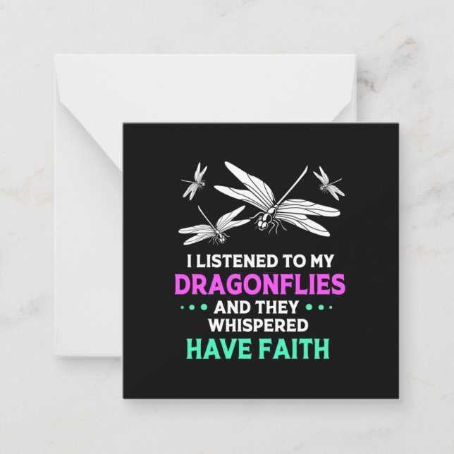 I Listened To My Dragonflies Card (Front)