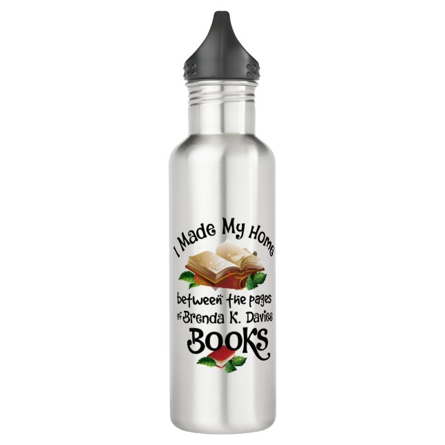 I Live Between the Pages of Brenda K Davies Books 710 Ml Water Bottle (Left)