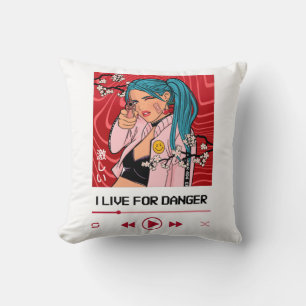 I Live For Danger - Anime Design For Music Lover   Cushion