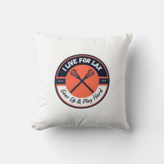 I Live For LAX Orange Logo Pillow