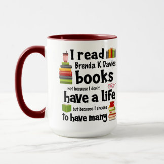 I Live Many Lives Reading Brenda K Davies Books Mug