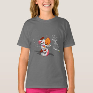 ✨ "I Live Rent Free <3 (I think 😰)" ✨ Cat T-Shirt