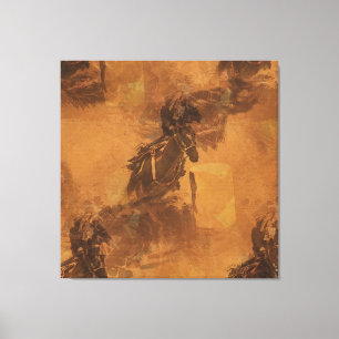 I Live To Barrel Race - Rodeo Event   Canvas Print