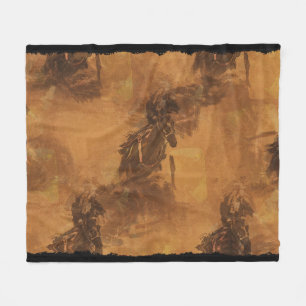 I Live To Barrel Race - Rodeo Event   Fleece Blanket