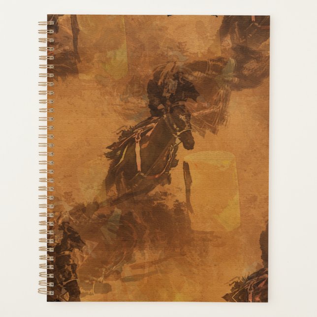 I Live To Barrel Race - Rodeo Event    Planner (Front)