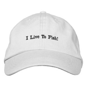 I Live To Fish Baseball Style Cap