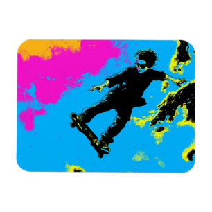 I Live To Fly - Skateboarder Magnet
