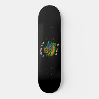I LIVE TO RACE - Motocross Racer  Skateboard