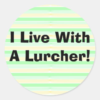 I Live With A Lurcher Sticker