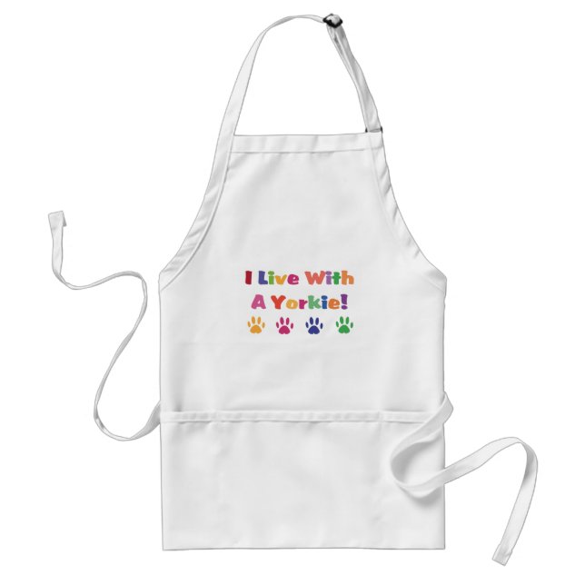 I Live With A Yorkie Standard Apron (Front)