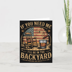 I’ll be in the backyard vintage usa flag cigar card