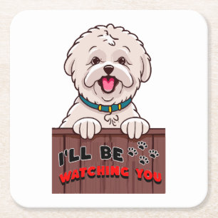 I ll be Watching You Square Paper Coaster
