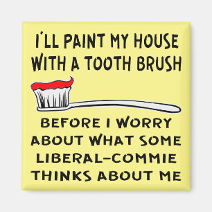I’ll Paint My House With A Tooth Brush Before I Magnet