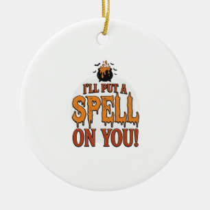 I’ll Put a Spell on You Halloween Cauldron Shirt_1 Ceramic Tree Decoration