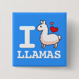 I Llama Llamas 15 Cm Square Badge