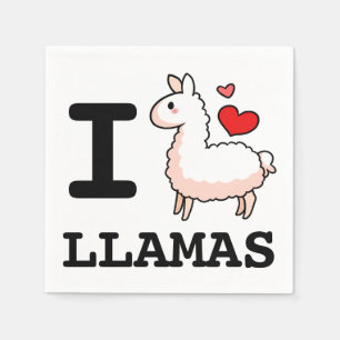 I Llama Llamas Napkin