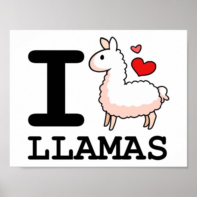 I Llama Llamas Poster (Front)