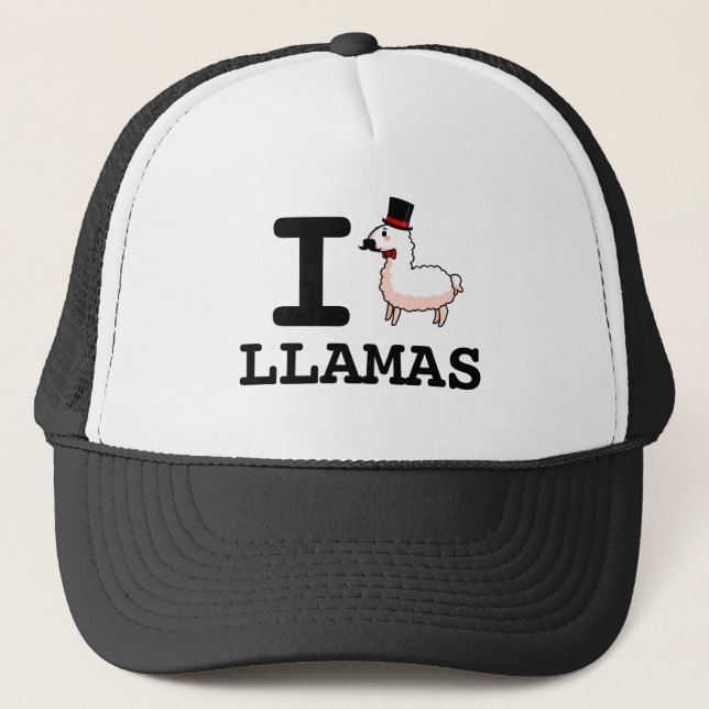 I Llama Llamas Trucker Hat (Front)